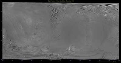 Карта Энцелада спутника Сатурна