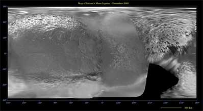 Карта Япета спутника Сатурна