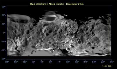 Карта Фебы спутника Сатурна
